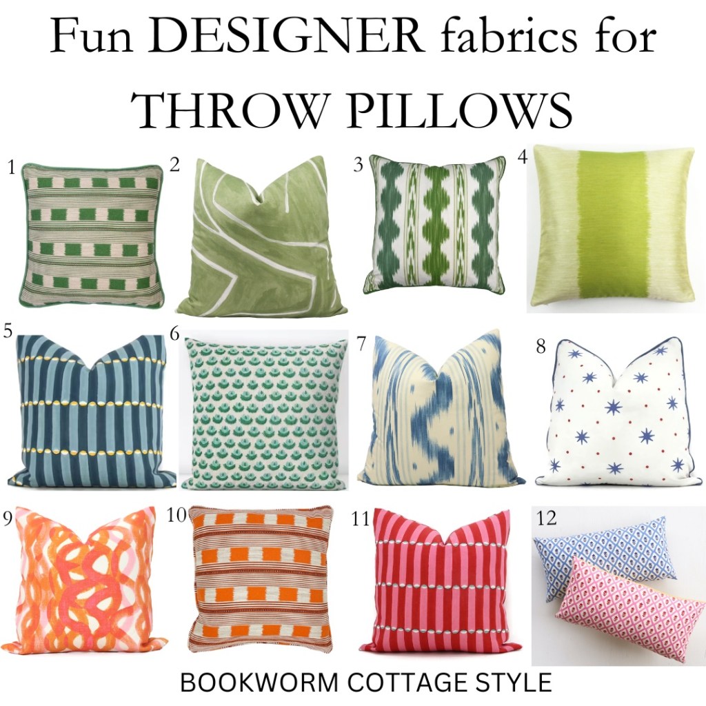 Fun Designer Fabrics for Throw&nbsp;Pillows